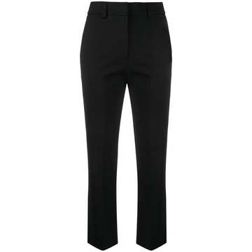 cropped straight-leg trousers