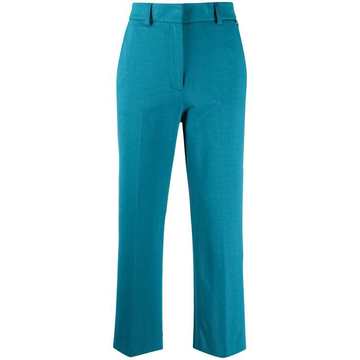 cropped straight-leg trousers