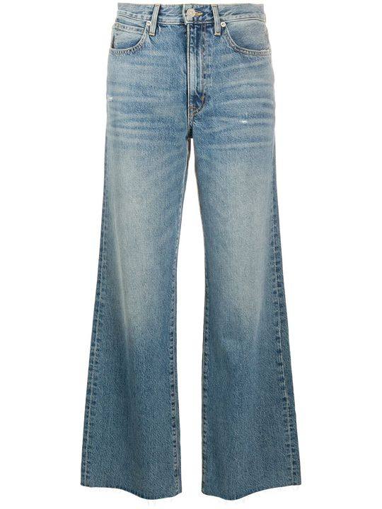 Grace frayed wide-leg jeans展示图