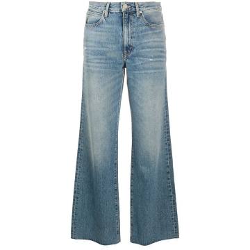 Grace frayed wide-leg jeans