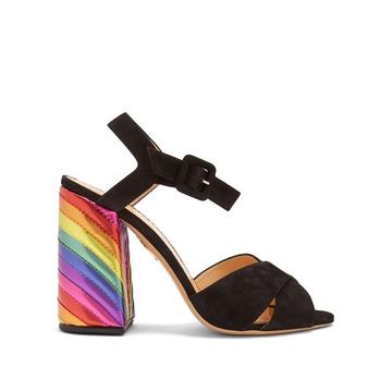 Emma rainbow suede sandals