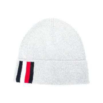 logo embroidered beanie hat