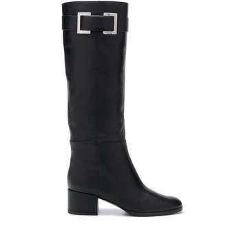 block-heel knee-high boots