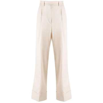 straight-leg cropped trousers