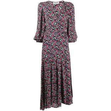 floral wrap maxi dress