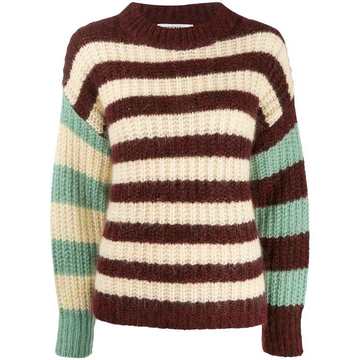 colour-block striped jumper