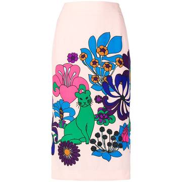 Reglisse printed midi skirt