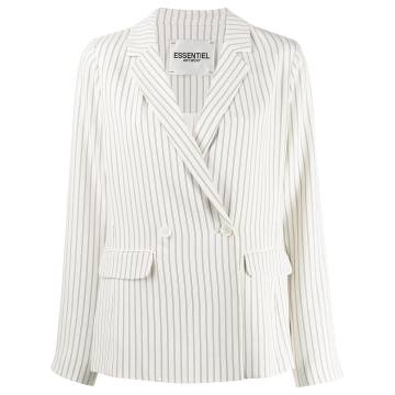 striped double breasted blazer