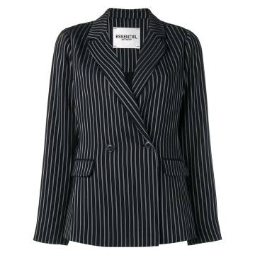 striped double breasted blazer
