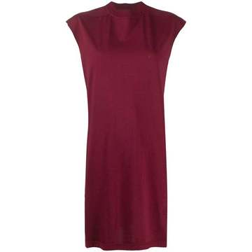 sleeveless fine ribbed knit dress