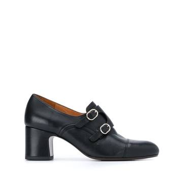 monk-strap heeled shoes