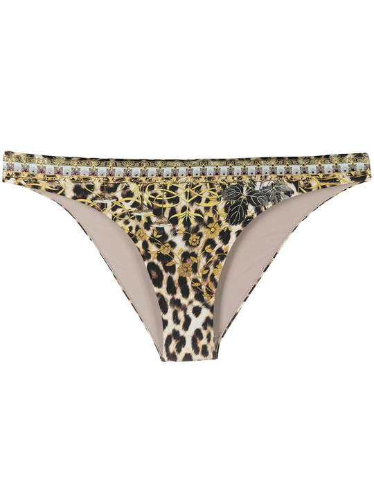 embellished leopard print bikini bottoms展示图