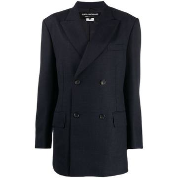 double-breasted wool blazer