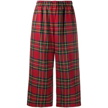 cropped tartan trousers