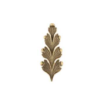 textured leaf-shaped pin