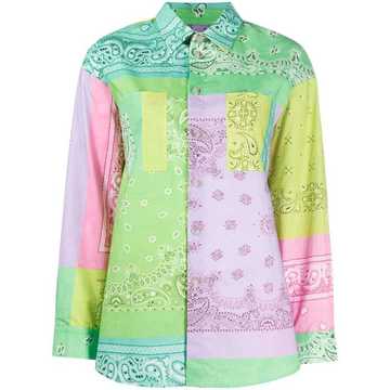 colour block paisley shirt