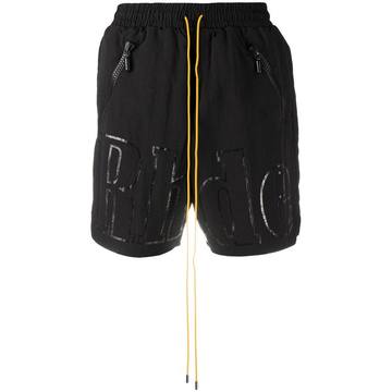 logo print shorts