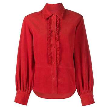 ruffled corduroy shirt