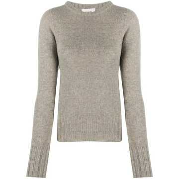 fitted crew neck jumper