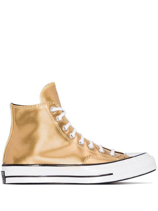 gold Chuck Taylor 70 metallic high top sneakers展示图