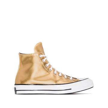 gold Chuck Taylor 70 metallic high top sneakers