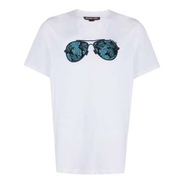 sunglasses print T-shirt