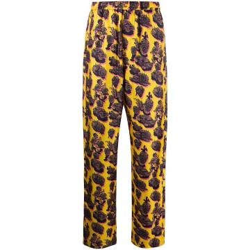 graphic print trousers