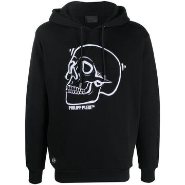 skull-print hoodie