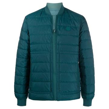 padded zip-up down jacket