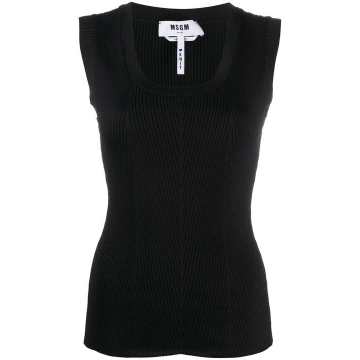 ribbed knitted vest