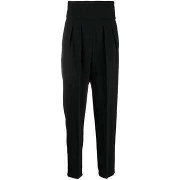 high-waisted tapered trousers