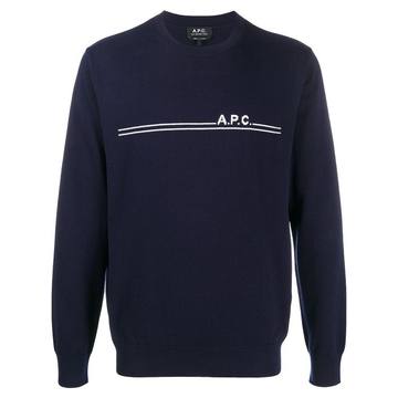 front-logo crewneck jumper