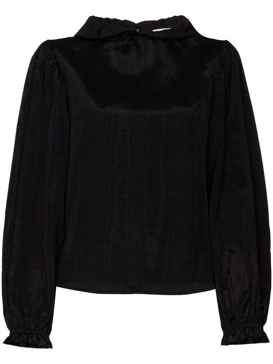 BAT RORY HI NECK L/S PUFF SLV BLOUSE BLK展示图