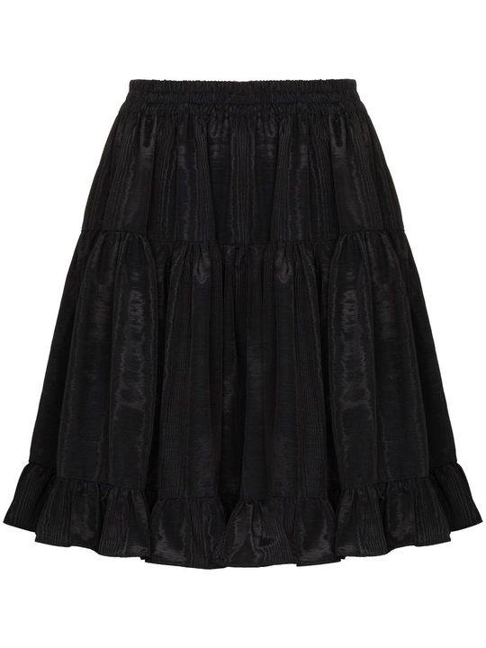 BAT AMY HI WAIST TIERED SKIRT BLK MOIRE展示图