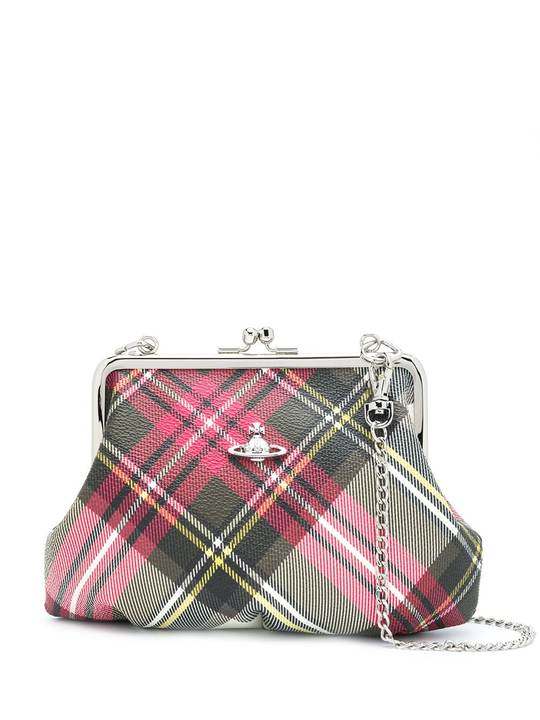 tartan print cross body bag展示图