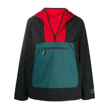 colour block zipped jacket