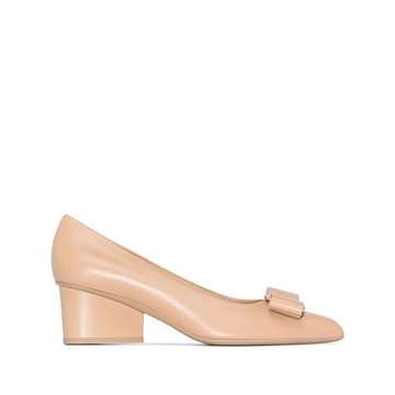 neutral Viva 55 leather pumps