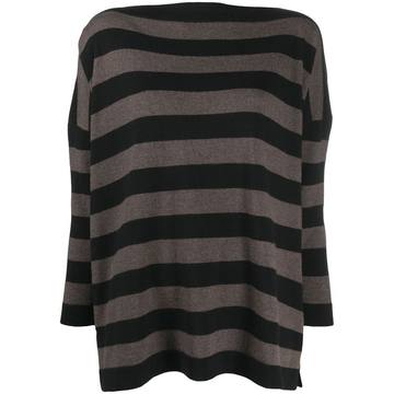 striped boat-neck sweater