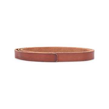 leather tie fastening belt
