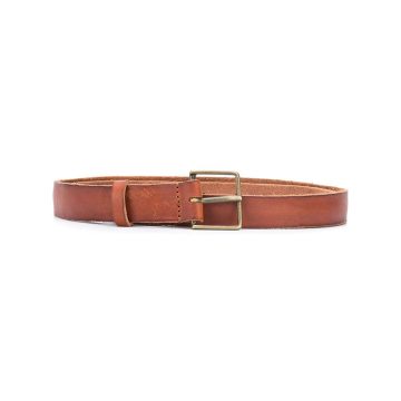 leather buckle fastening belt