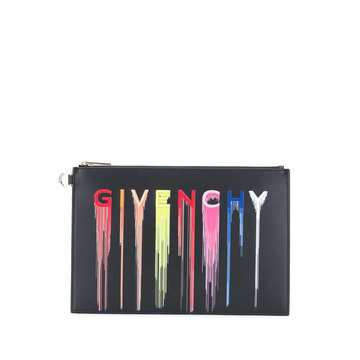 logo-print clutch