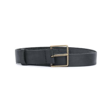 leather buckle fastening belt