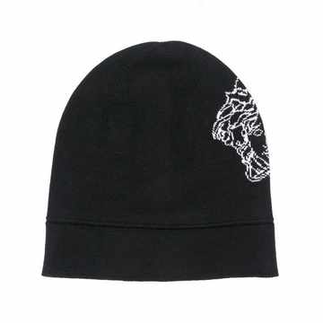 Medusa motif knitted beanie