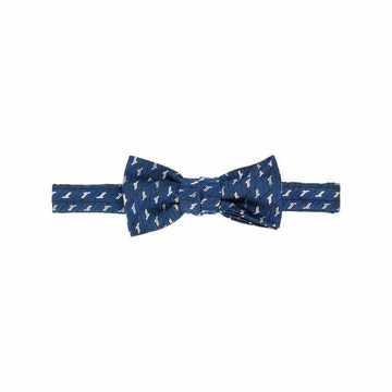 stitch-detail silk bow tie