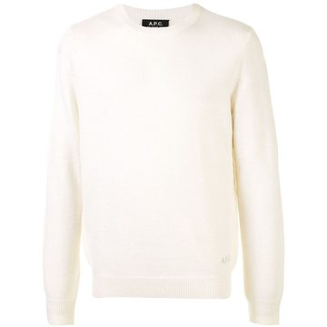 embroidered-logo wool sweater