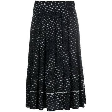 patterned pleated skirt