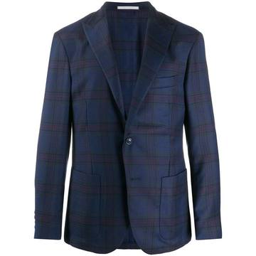 checked blazer