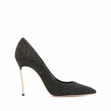 pointed glitter detail pumps