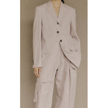 Long Cotton-Linen Blazer