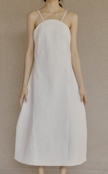 Curved Cotton-Blend Midi Dress展示图